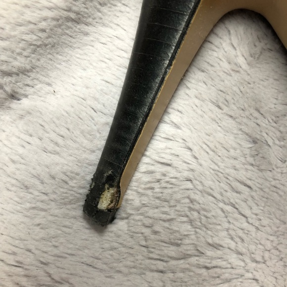 Nine West Snakeskin and Suede Open Toe Pump - Picture 2 of 11